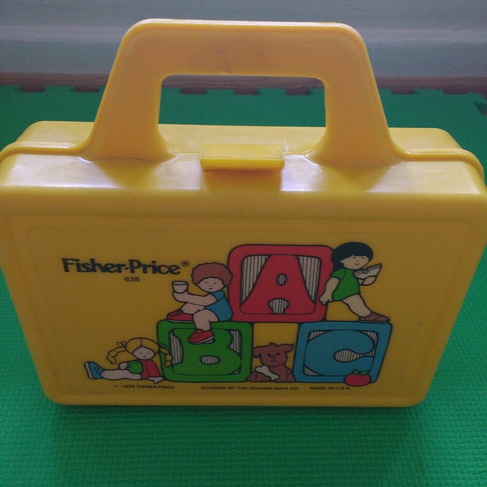 Fisher Price Yellow Lunch Box #638 Vintage